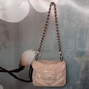 KARL LAGERFELD SEQUINS GEMS BAG  blush pink